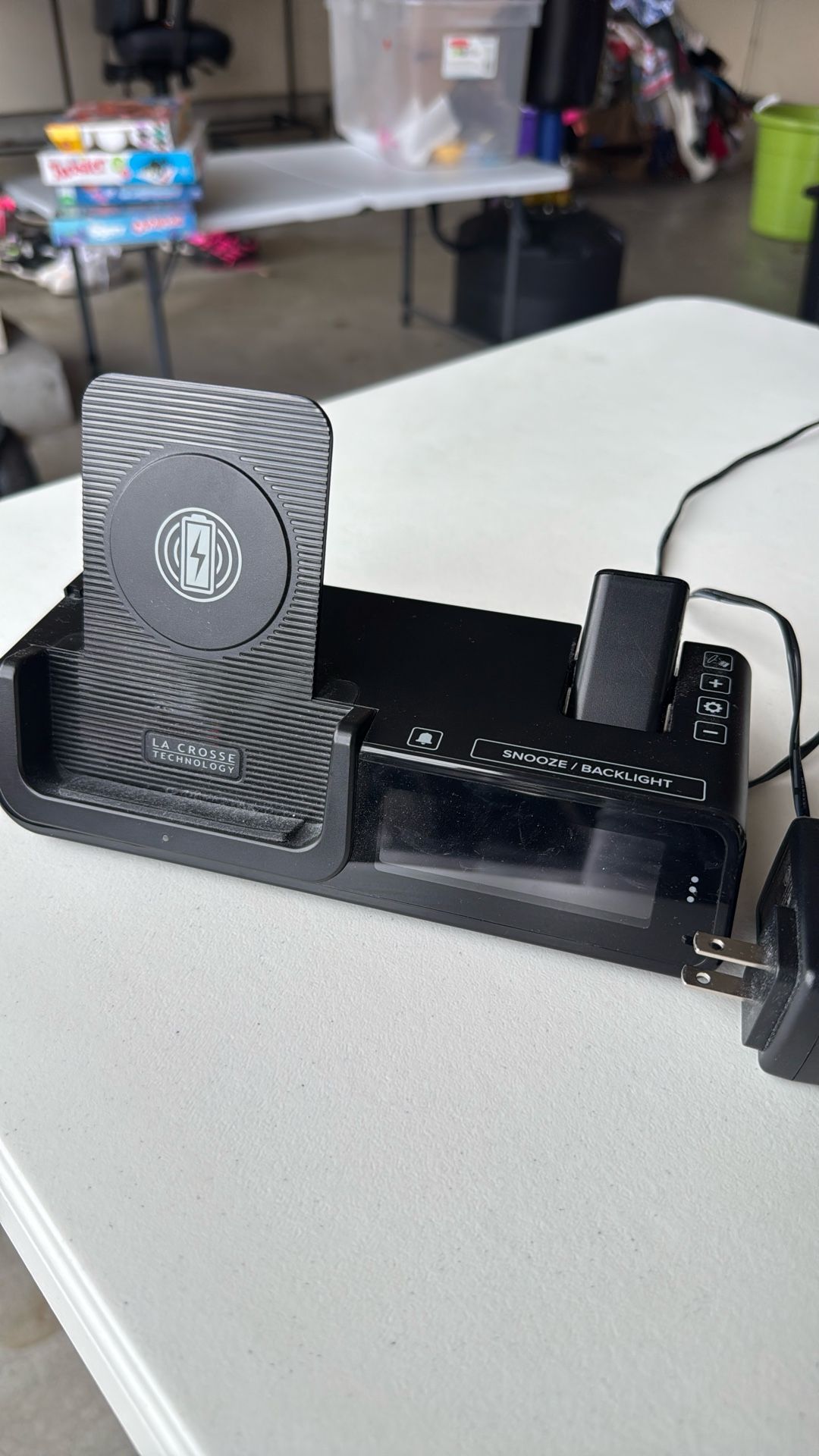 Projection Alarm with 10W Wireless Charging and Docking Station