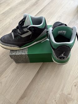 Pine Green Jordan Retro 3’s sz 10