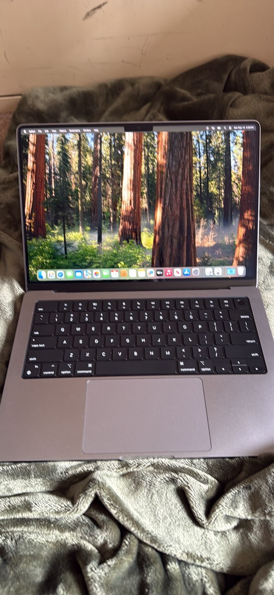 MacBook Pro 14-inch, 2021 Chip:          Apple M1 Pro Memory: 16GB Storage:   512 GB SSD