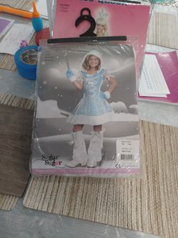 Snowflake Princess Costume Girls 6 To 8