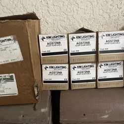 Kim 4110 brass outdoor accent light and 8 Kim adjustable glare shields AGS72NB