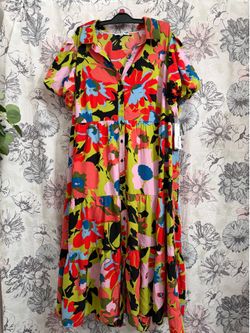 Studio One New York Floral Tiered Maxi Dress Size 2x