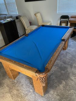 🎱 7-Foot Slate Pool Table – Solid Slate, Great Structure – Needs Refelt