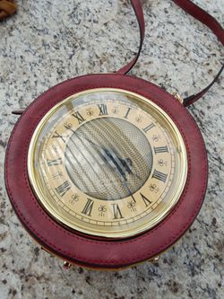 Round Clock Face Crossbody Bag