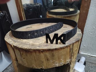 Michael Kors MK Logo Belt Black