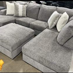 Creswell  Stone Sectional Sofa Couch by ASHLEY Finance and Delivery Available 
