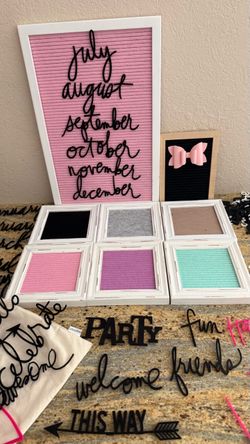 Huge Felt Letter Board Bundle + Letters, Script Words & Organizer