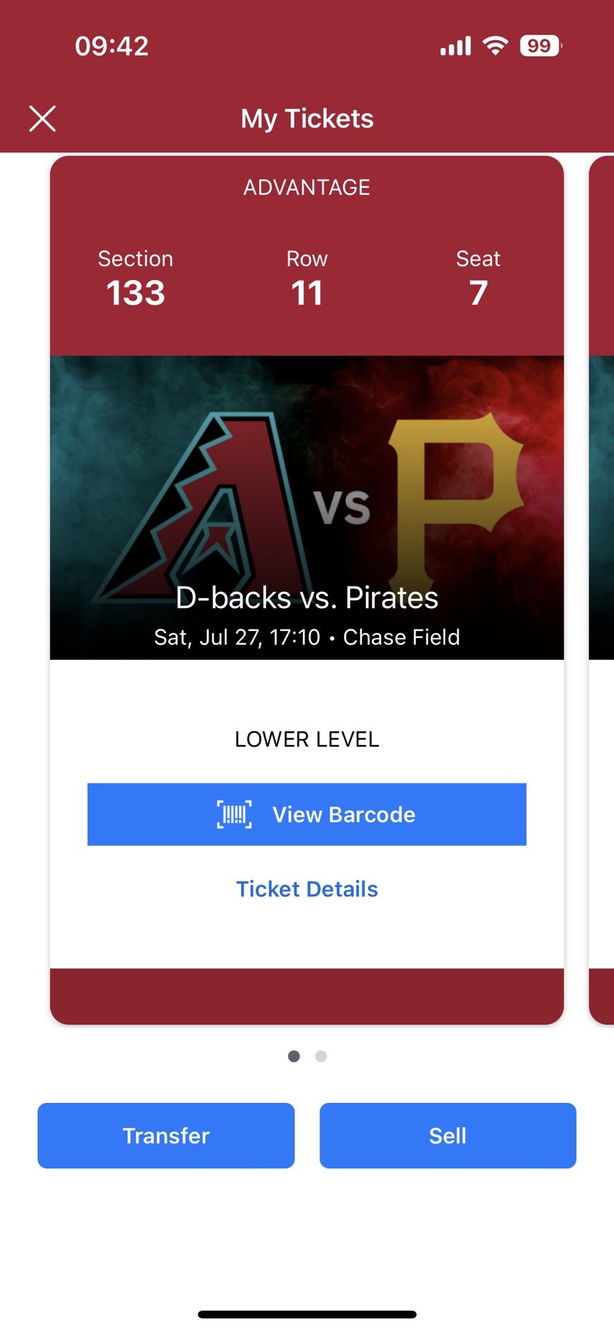 Dbacks Vs Pirates 7/27