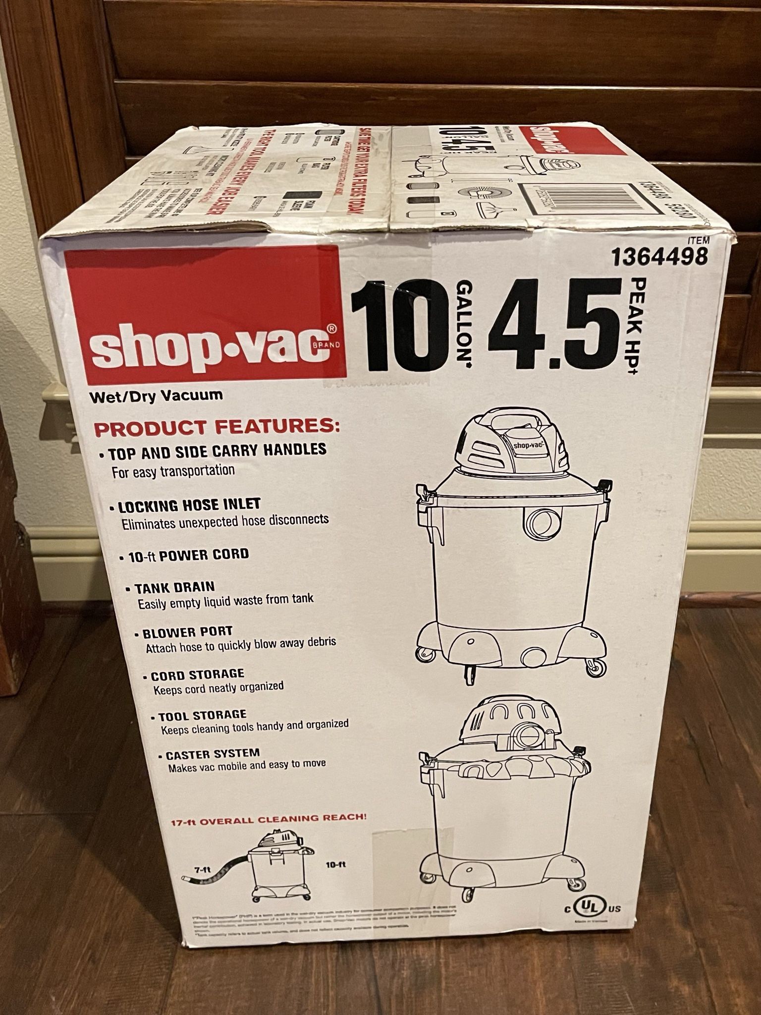 Shop-Vac 10-Gallon Corded Portable Wet/Dry Shop Vacuum Model #SL14-450