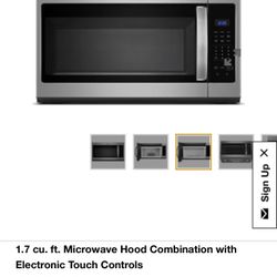 Whirlpool 1.7 Microwave Hood Combination 