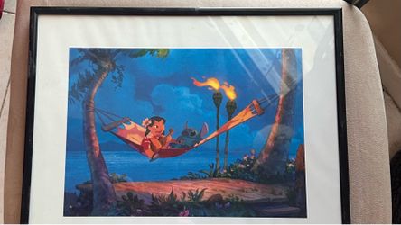 Lilo and Stitch framed Print