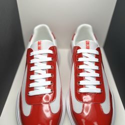 Prada Red Trainers