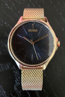 Hugo Boss gold mesh men's watch 