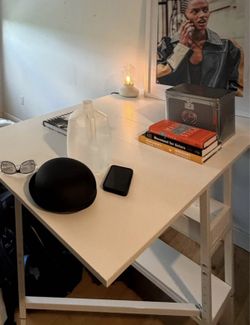 Foldable Craft Dining Desk Table with Wheels - Space Saving
