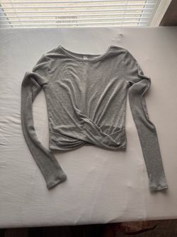 Alo Yoga Twist Front Long Sleeve Grey Size S