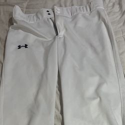 Boys Under Armour Baseball Long Pants (SIZE: Youth XL, COLOR: White