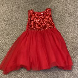 Red Sequenced Dress
