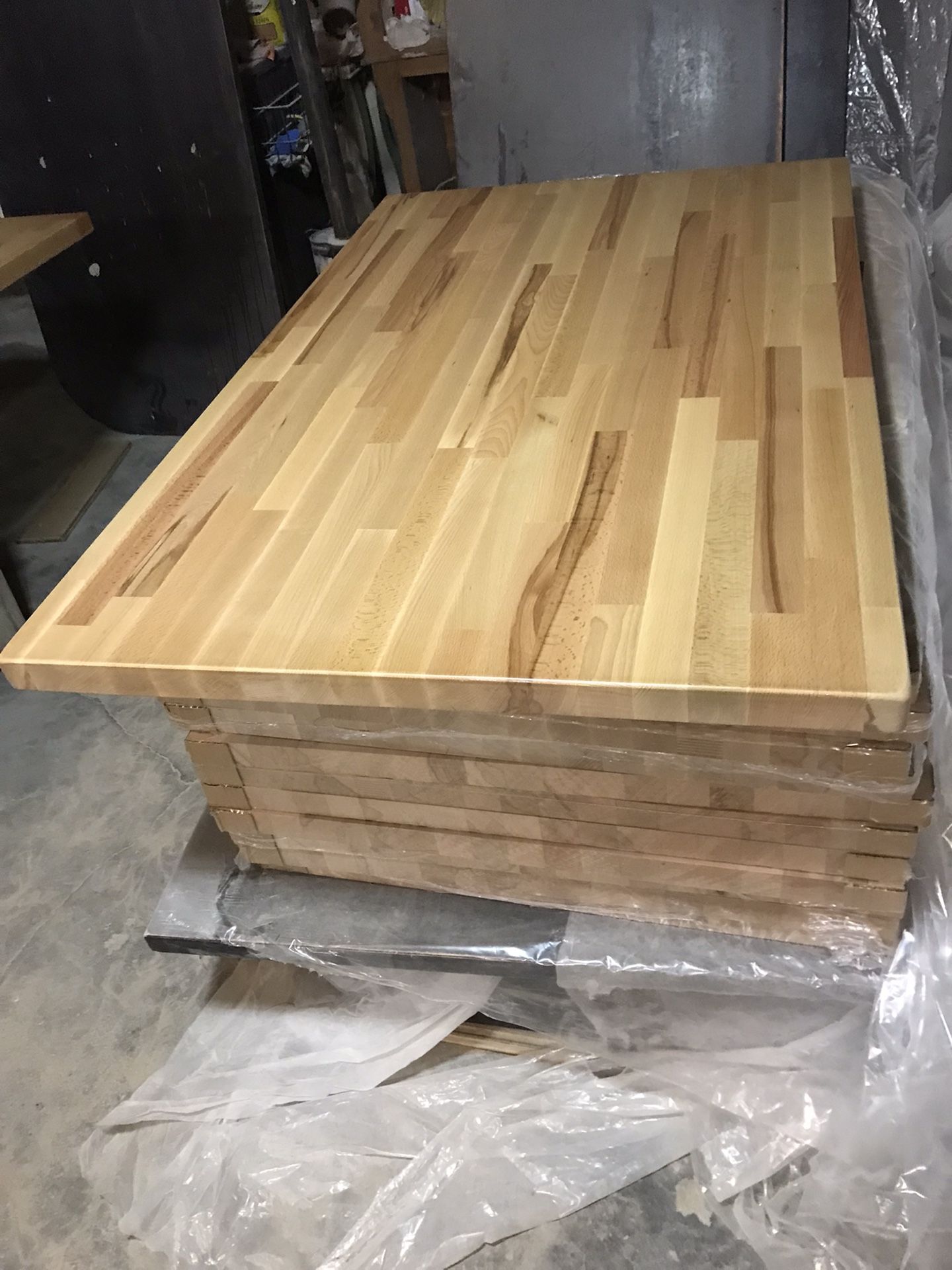 Solid Wood Table Tops 30x48 ButcherBlock Unfinished - Restaurant Table