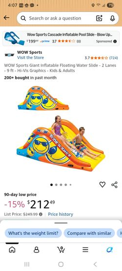 Barely used inflatable slide for pool. My kids out grew it and no longer need. Reg price over $100 selling for $80 Barely use mint condition.   Also h
