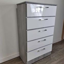 Bedroom Chest White And Gray