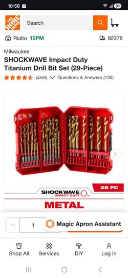 The MILWAUKEE SHOCKWAVE Impact Duty 29PC RED Helix drill bit set