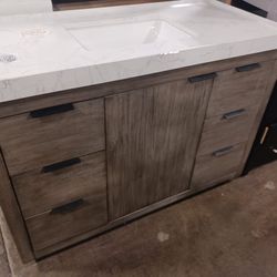 48" Bathroom Vanity with Quartz Top & Sink for $950