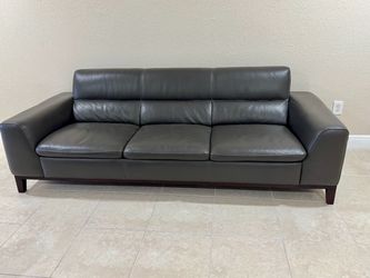Leather sofa and armchair set