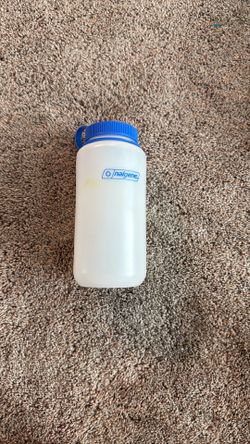 Blue Nalgene water bottle