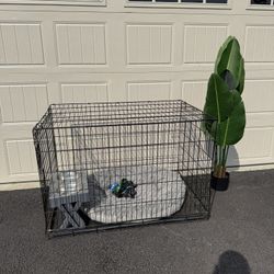 48” dog crate and other dog supplies | everything for $40 