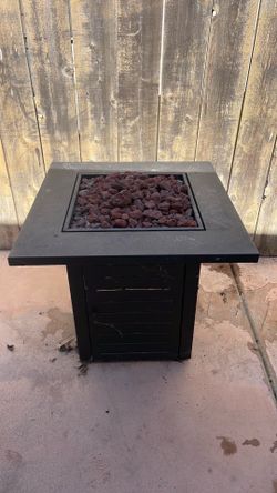 Gas fire pit.