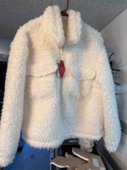 Cream Sherpa Teddy Jacket with Tags