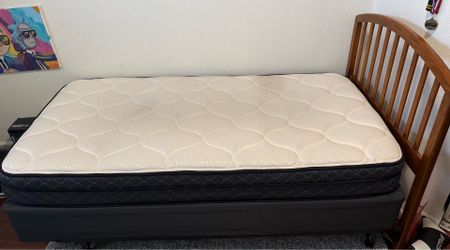 Twin mattress and frame