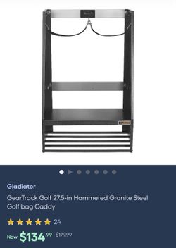 Gladiator GearTrack Golf 27.5-in Hammered Granite Steel Golf bag Caddy