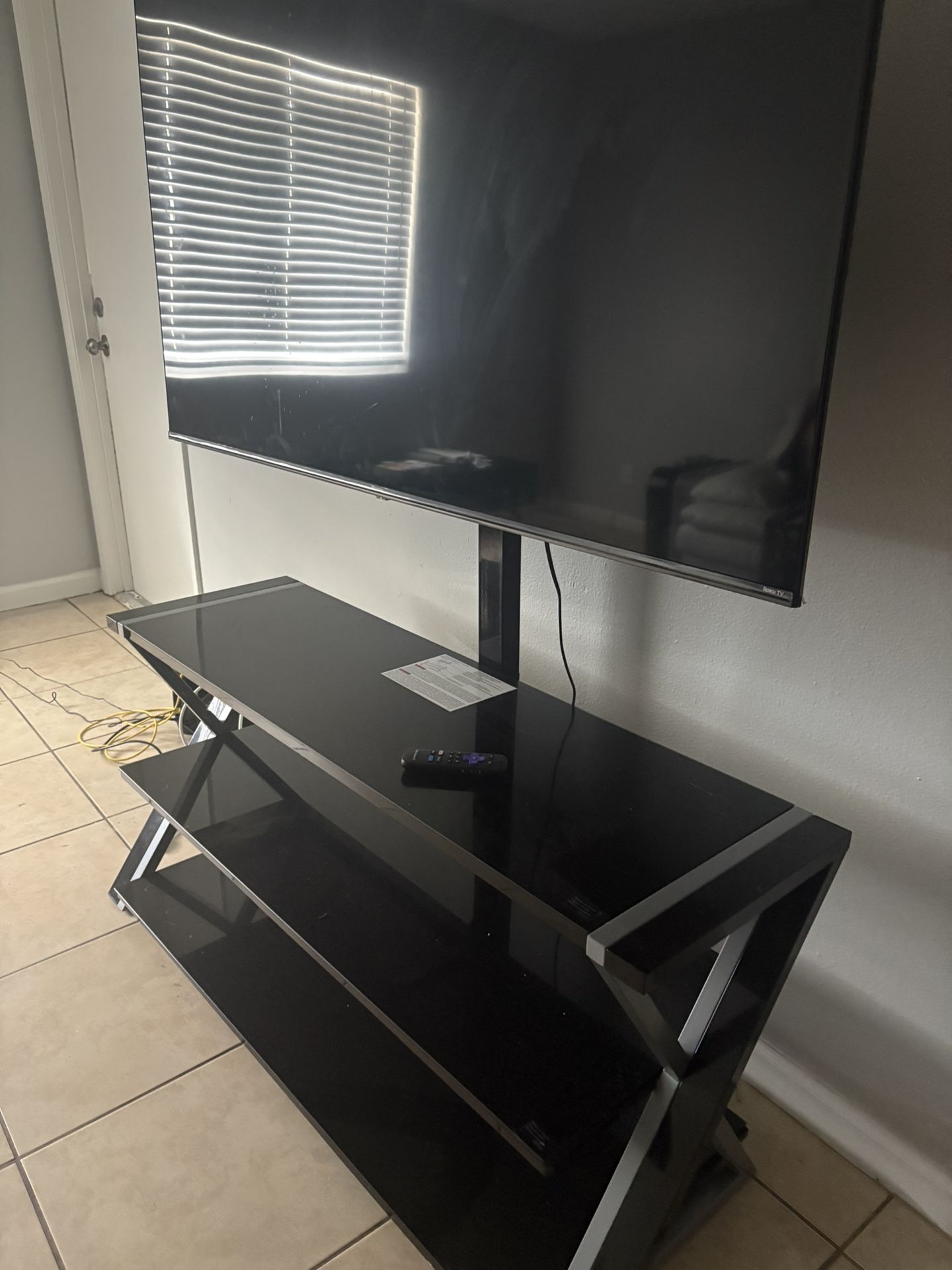 brand new 3-in-1 glass Tv stand (tv Not Include)