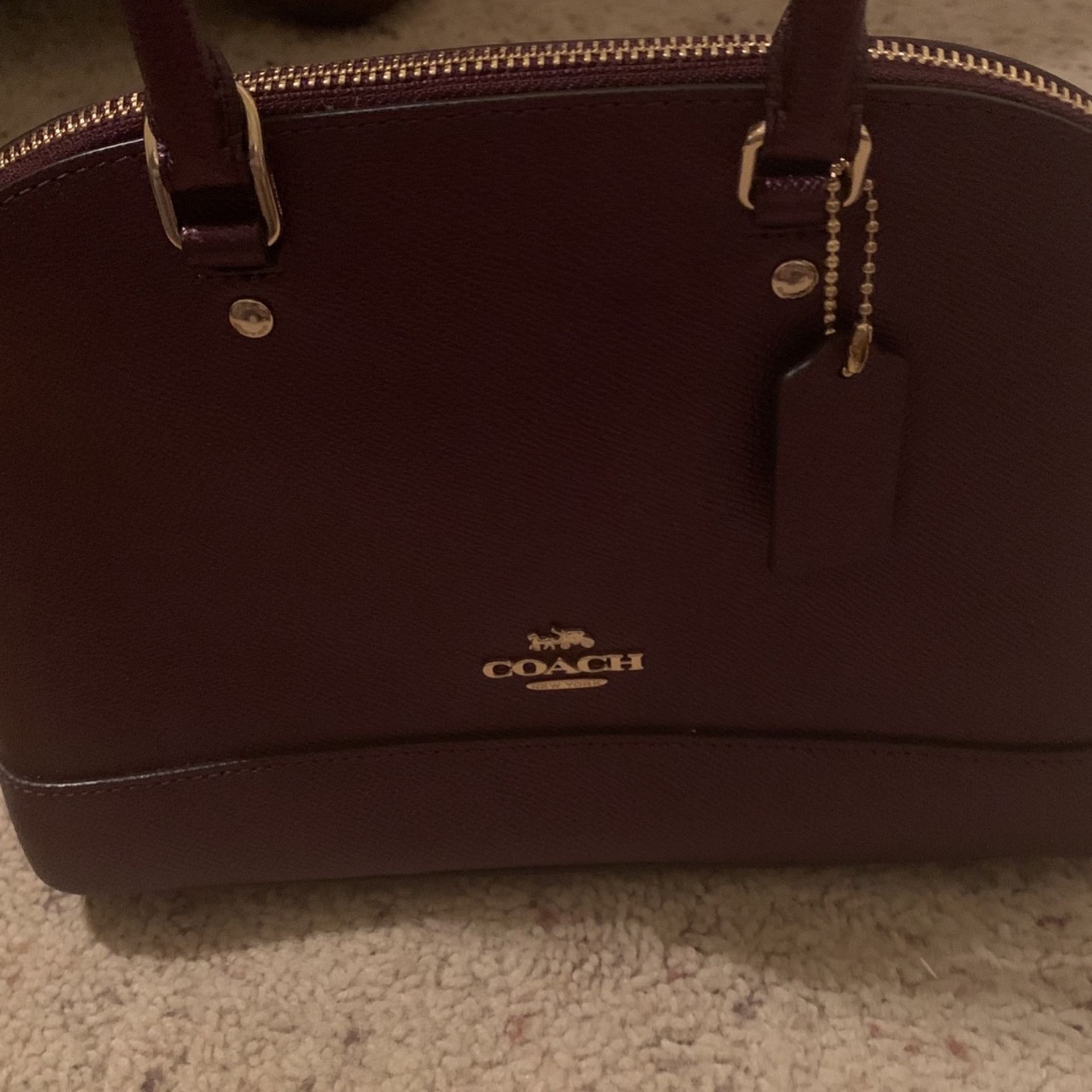 Coach Handbag/ Metallic Rasberry