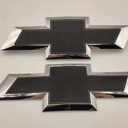 Each 25$ : Chevy New glossy black front or rear bow tie badge Silverado 1(contact info removed) HD/3500 HD