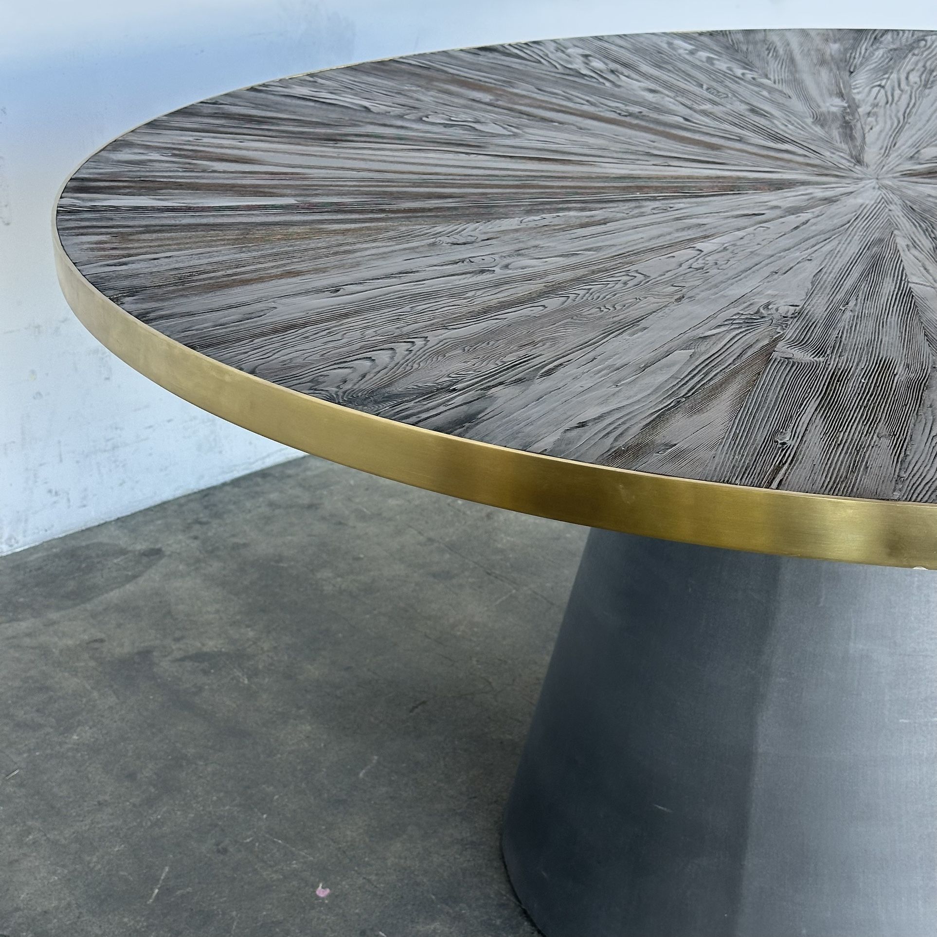 High End Brass And Wood Dining Table -Delivery Available
