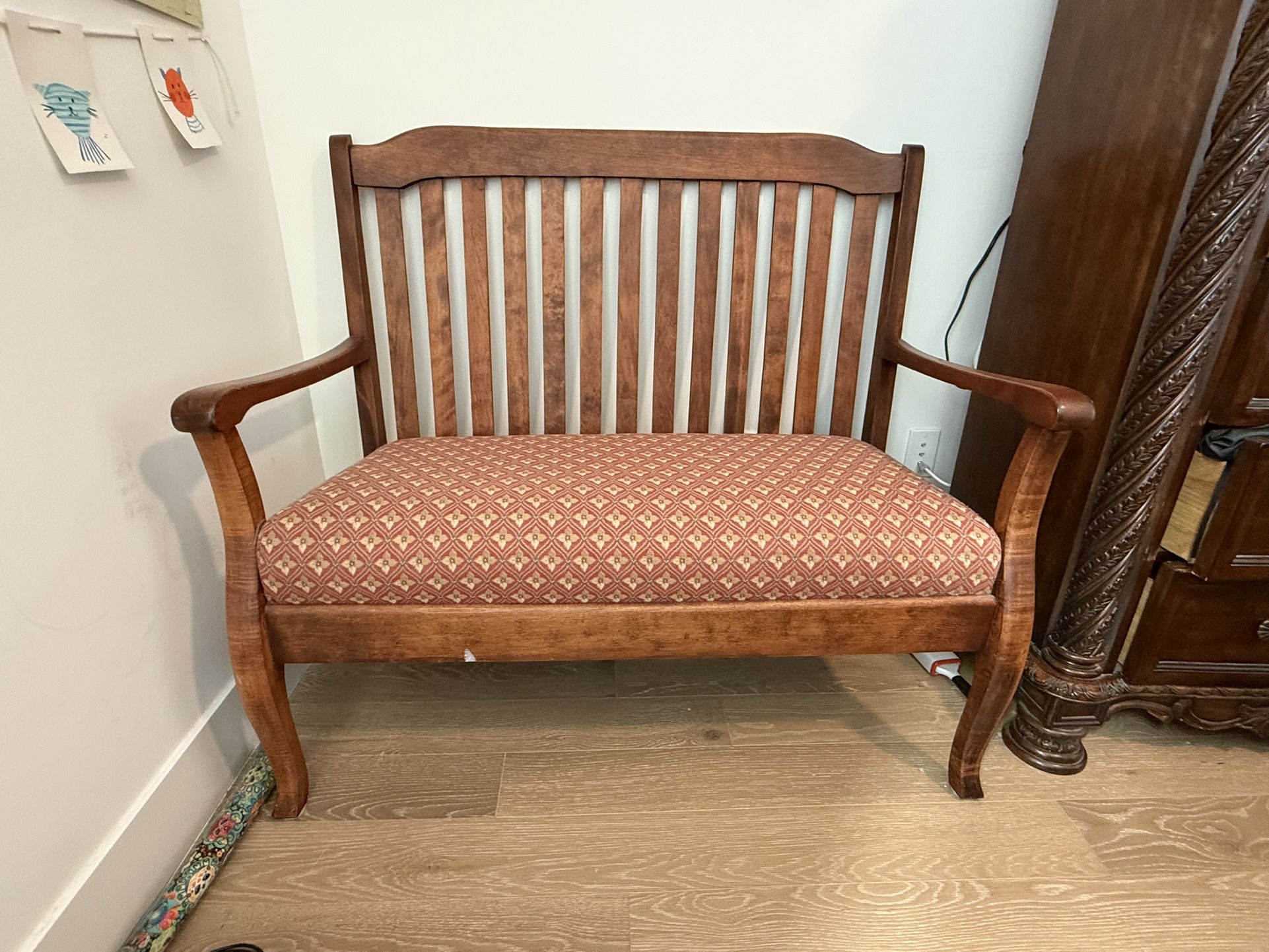 Small Cushioned Bench