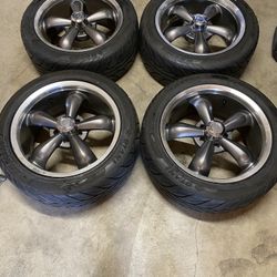 18" Vision Wheels & Like New Tires 5x114.3 & 5x4.5