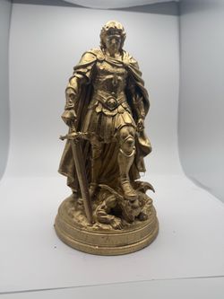 St. Michael the Archangel slaying Satan / Demon Statue
