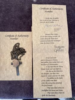 TALISMAN  Of Galilee  - Stone Cross. $2