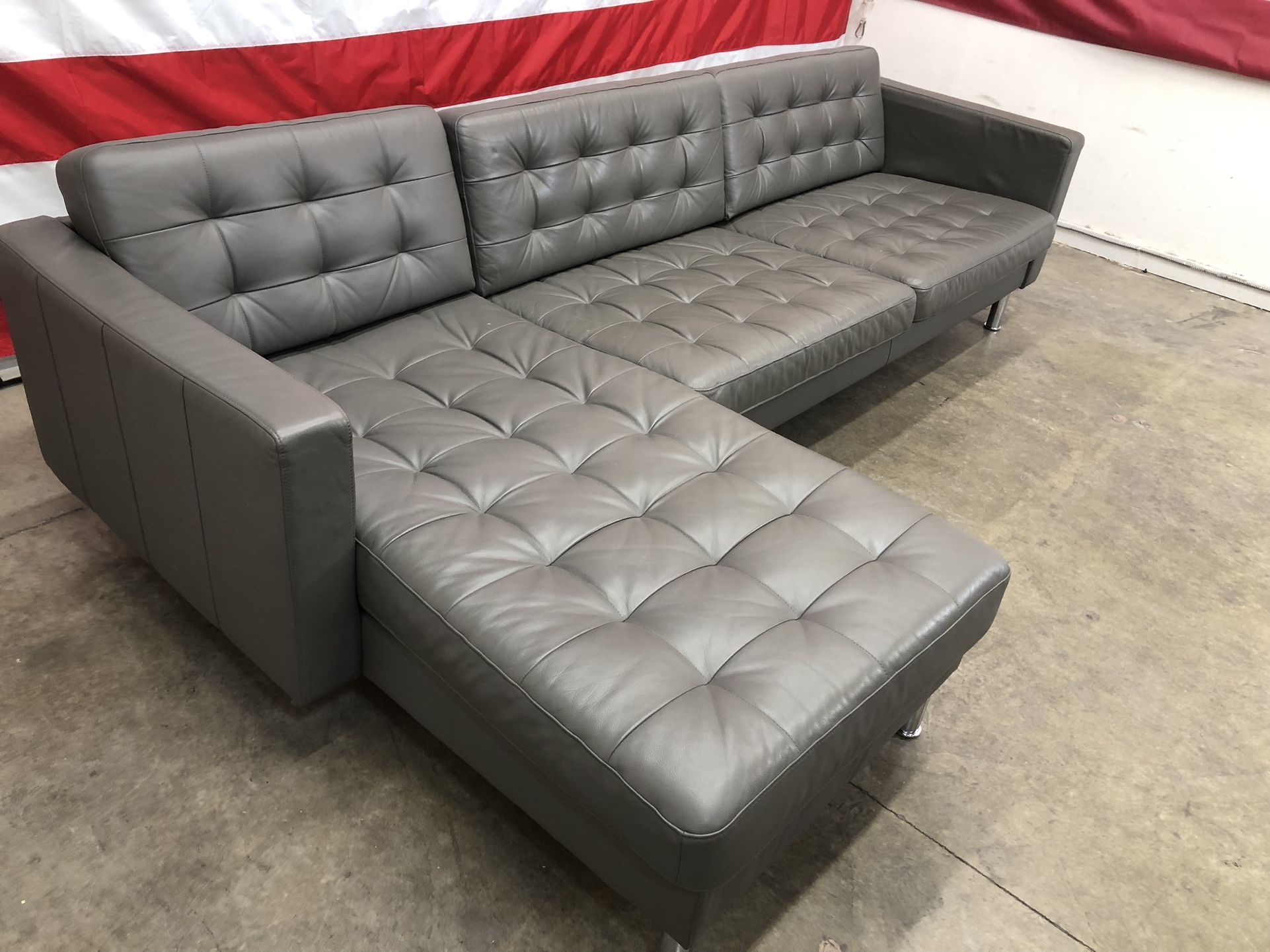 Free Delivery - IKEA MORABO Leather 2 Piece Sectional Couch