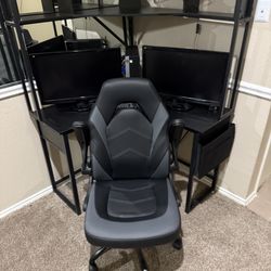 Set de computadora,escritorio y sill