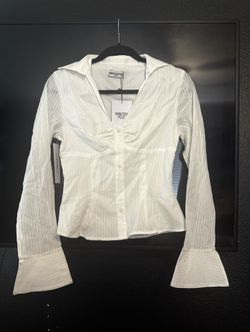 Long Sleeve White Top Blouse