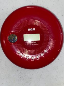 RCA-Personal CD Player Discman Manual FM Radio RP2910-B Red - Works(B-13)