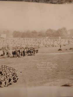 40" x8" photo of Piedmont military camp, possibly WW1