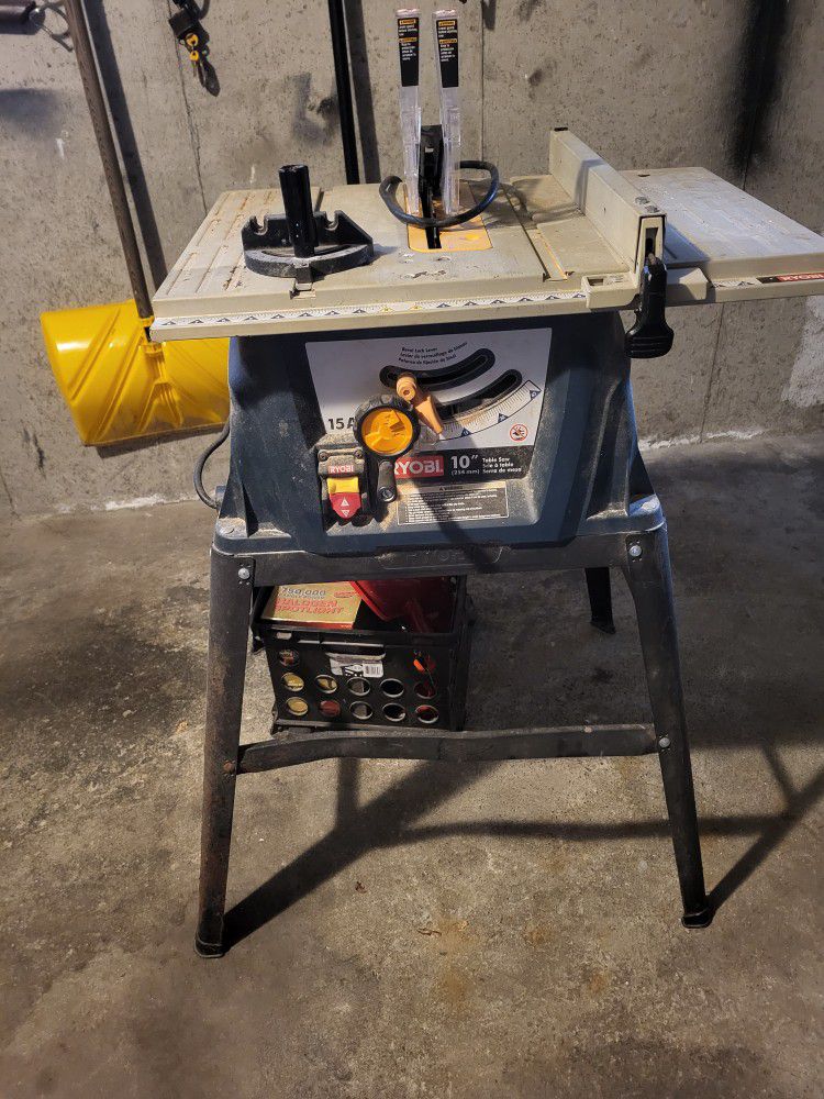 Ryobi 10 Inch Table Saw With Stand 
