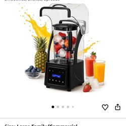 Professional Commercial Blender for Kitchen, Heavy Duty Quiet Shield, 2200W Motor, 6 Food Grade Blade, 60 Oz Pitcher, 5 in 1 Functions Countertop Blen