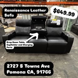 Renaissance Leather Powered Sofa 
