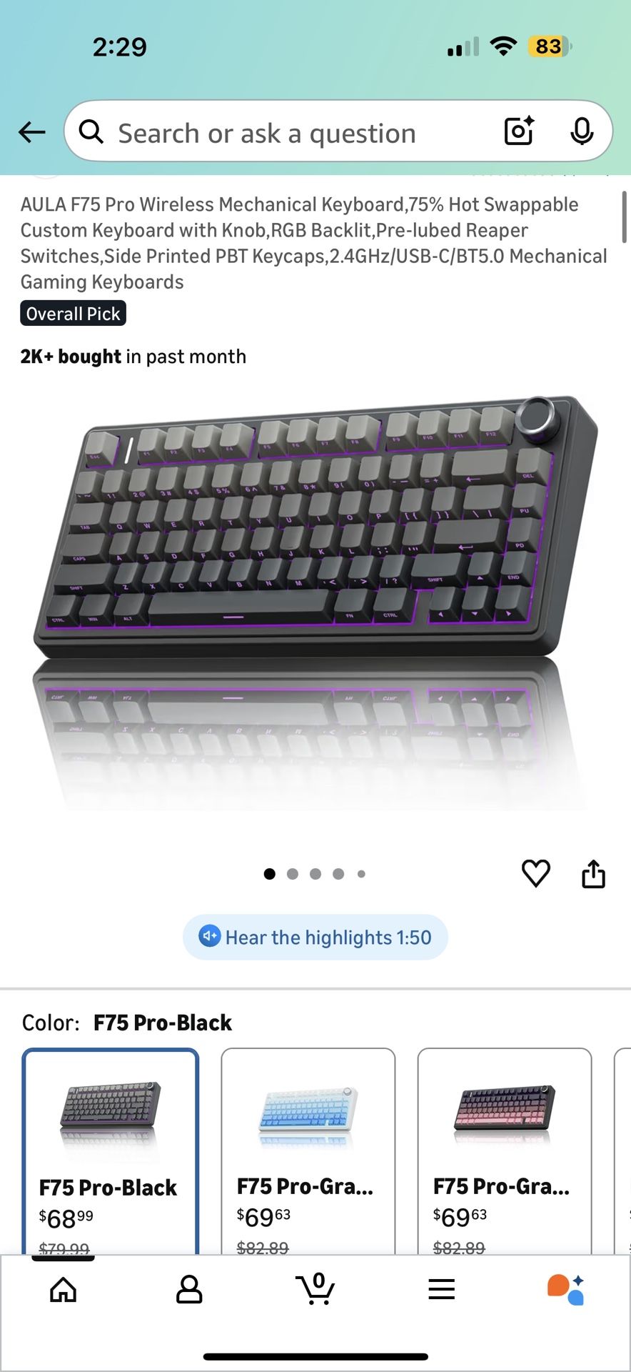 Gaming Keyboard F75